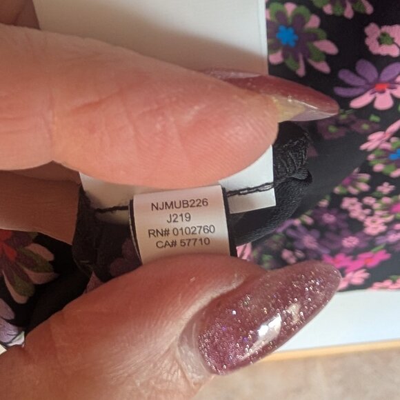 Kate Spade Bora Flora Long Sleevel Floral Top Blouse Size Large - Picture 12 of 14